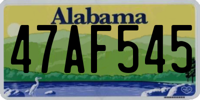 AL license plate 47AF545