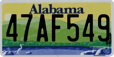 AL license plate 47AF549