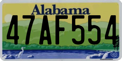AL license plate 47AF554
