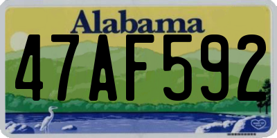 AL license plate 47AF592