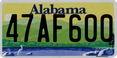 AL license plate 47AF600