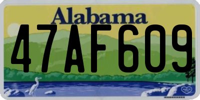 AL license plate 47AF609