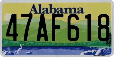 AL license plate 47AF618