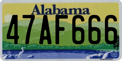 AL license plate 47AF666