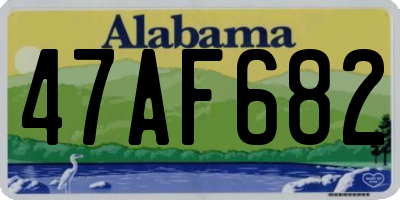 AL license plate 47AF682