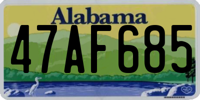 AL license plate 47AF685