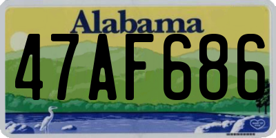 AL license plate 47AF686