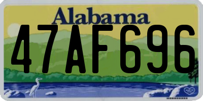 AL license plate 47AF696