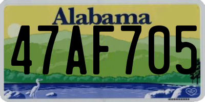 AL license plate 47AF705