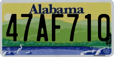AL license plate 47AF710