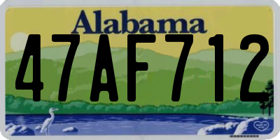 AL license plate 47AF712