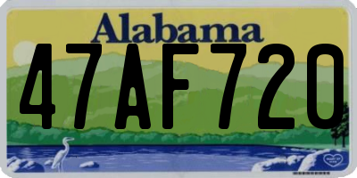 AL license plate 47AF720