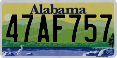 AL license plate 47AF757
