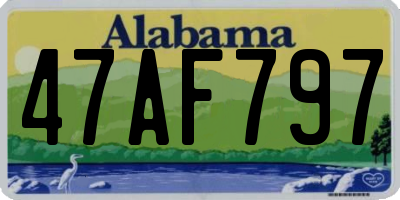 AL license plate 47AF797