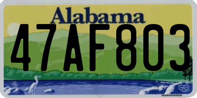 AL license plate 47AF803