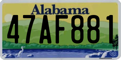 AL license plate 47AF881