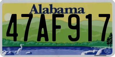 AL license plate 47AF917