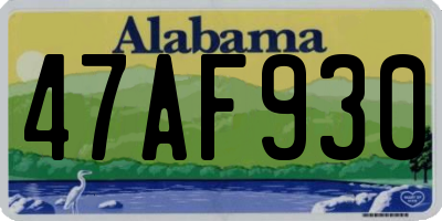 AL license plate 47AF930