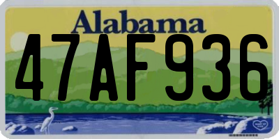 AL license plate 47AF936