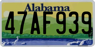 AL license plate 47AF939