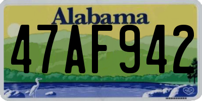 AL license plate 47AF942