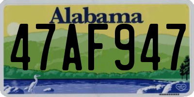 AL license plate 47AF947