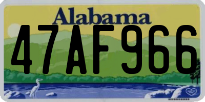 AL license plate 47AF966