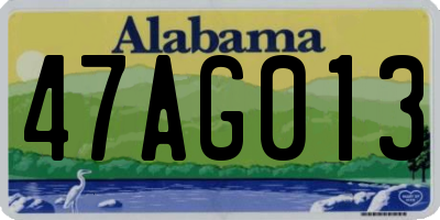 AL license plate 47AG013