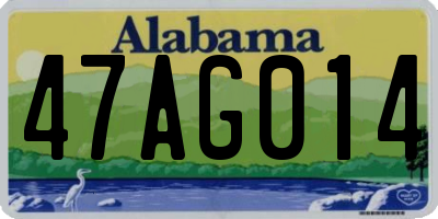 AL license plate 47AG014