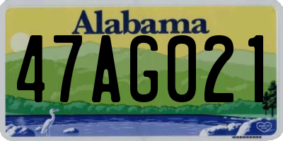 AL license plate 47AG021