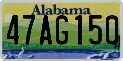AL license plate 47AG150