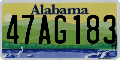 AL license plate 47AG183