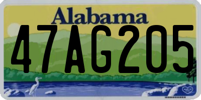 AL license plate 47AG205
