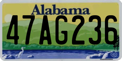 AL license plate 47AG236