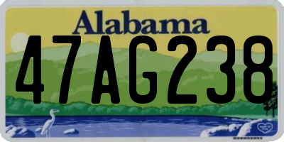 AL license plate 47AG238