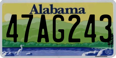 AL license plate 47AG243