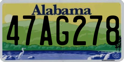 AL license plate 47AG278