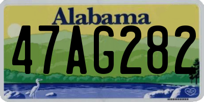 AL license plate 47AG282