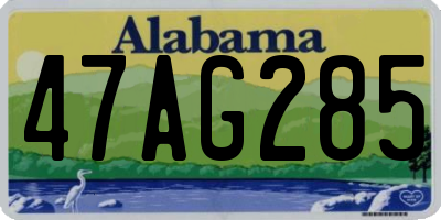 AL license plate 47AG285