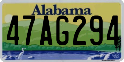 AL license plate 47AG294