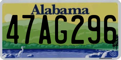 AL license plate 47AG296