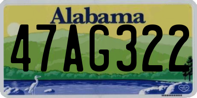 AL license plate 47AG322