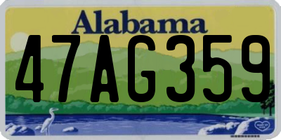 AL license plate 47AG359