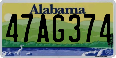 AL license plate 47AG374