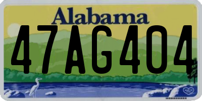 AL license plate 47AG404