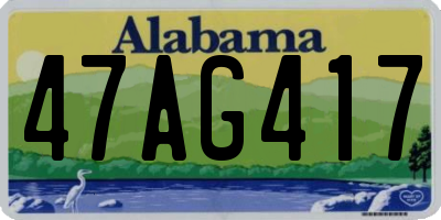 AL license plate 47AG417