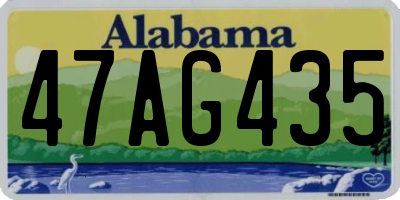 AL license plate 47AG435
