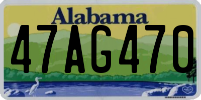 AL license plate 47AG470