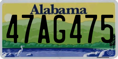 AL license plate 47AG475