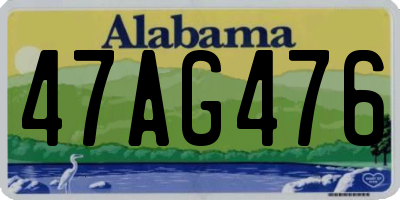 AL license plate 47AG476